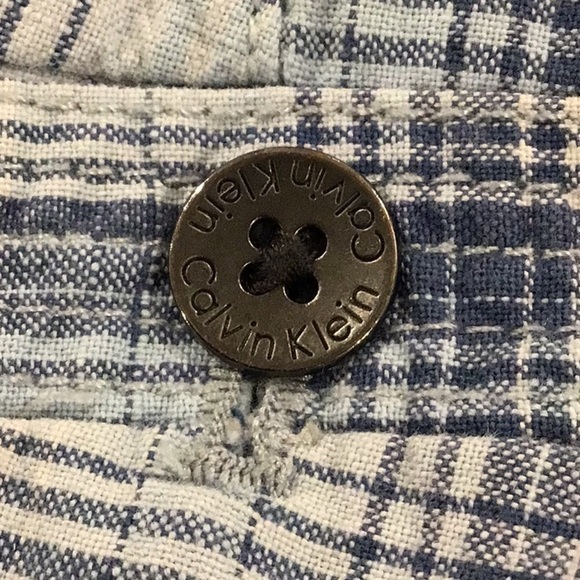 CALVIN Klein men’s blue plaid shorts sz 30 - Picture 6 of 6